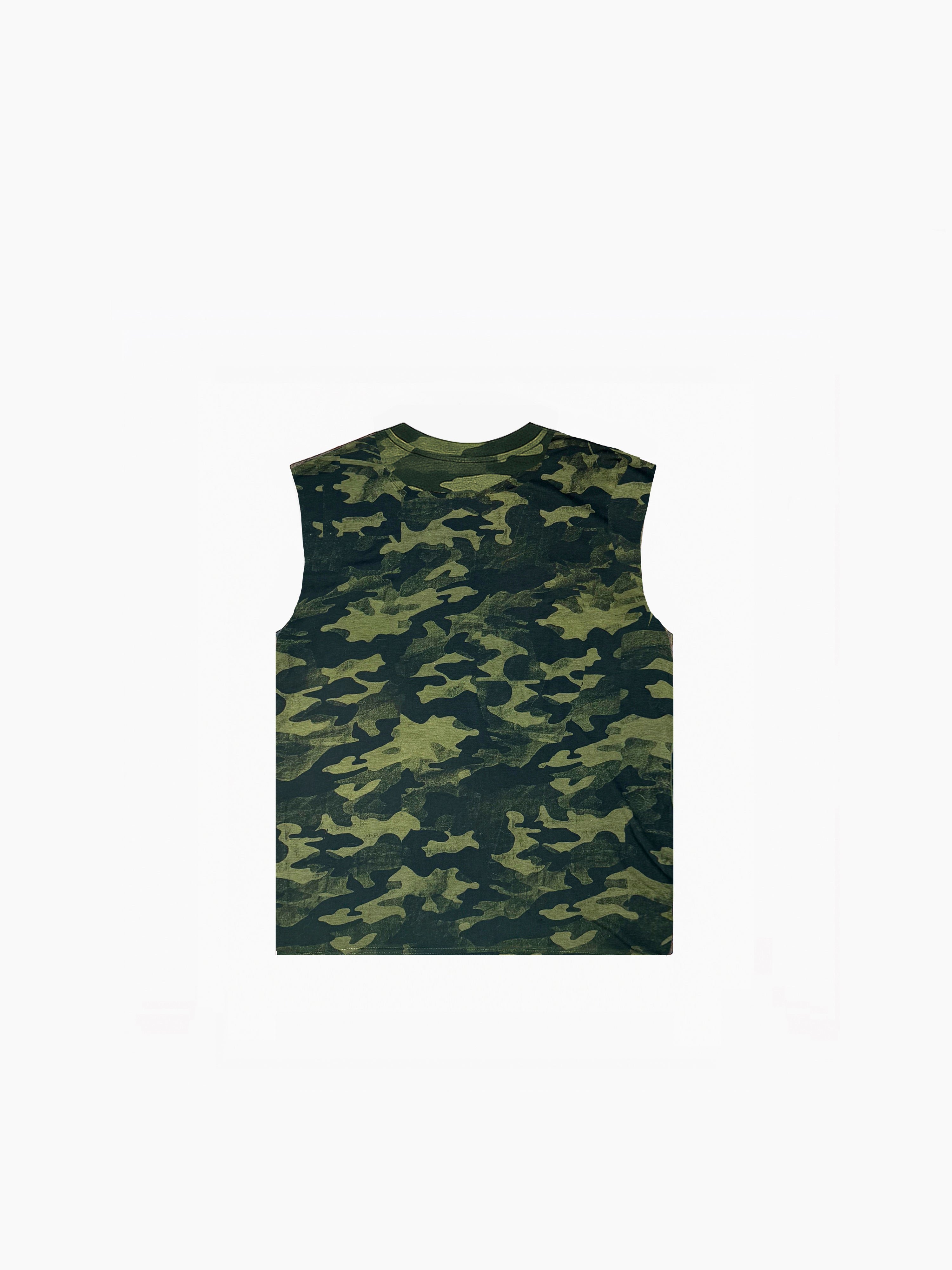 Pigment Layered Camouflage Sleeveless