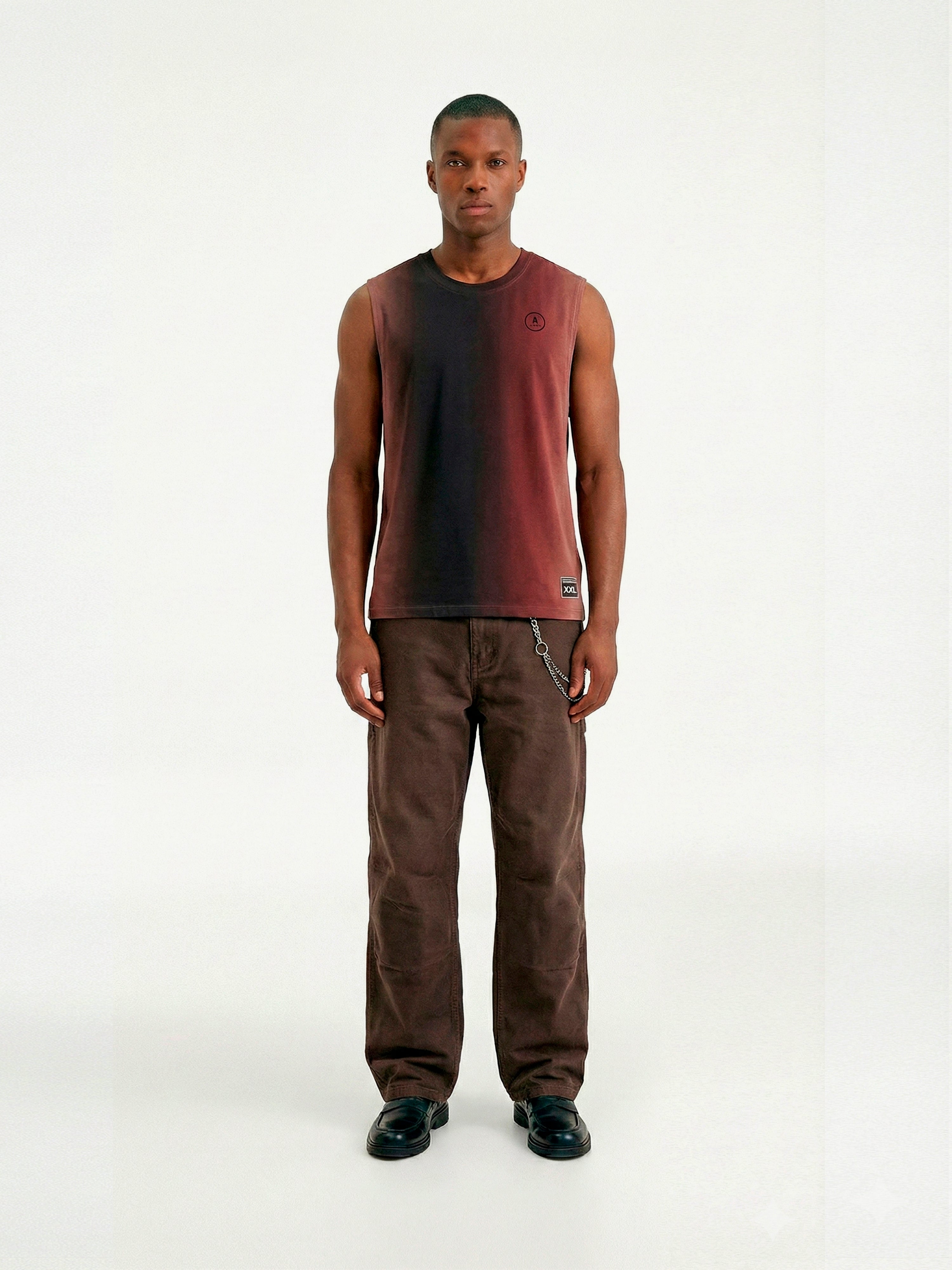 Vertical Gradient Brown Sleeveless