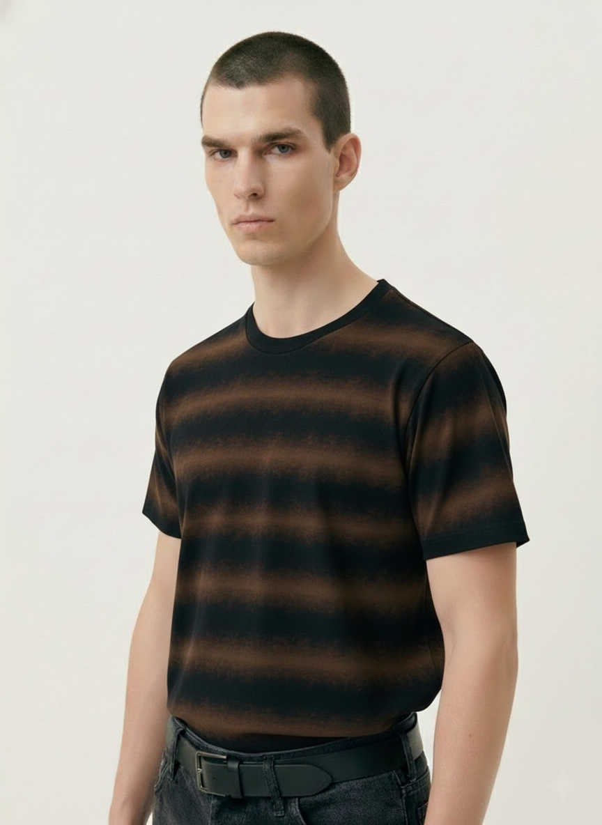 Distressed Brown Stripes