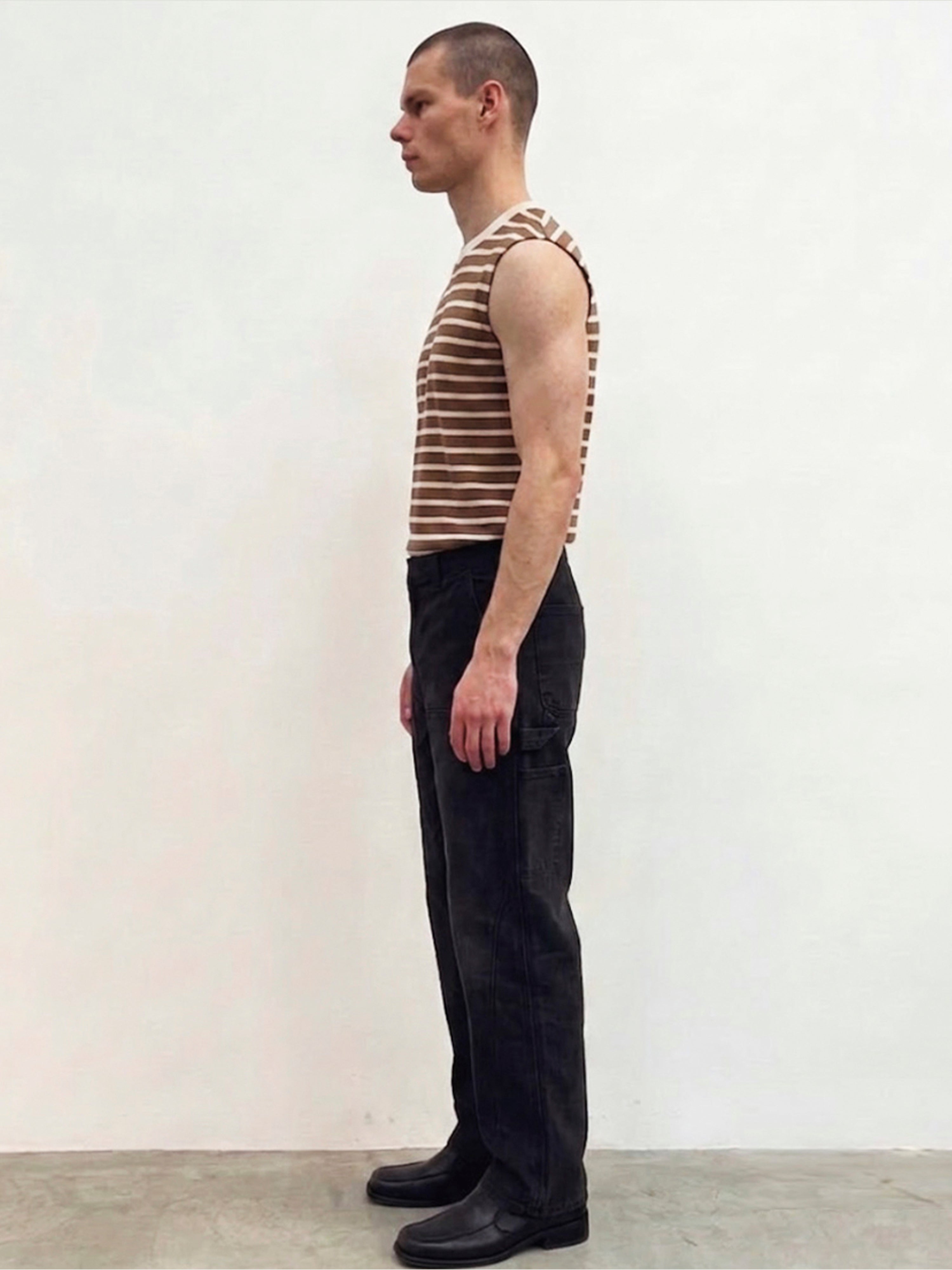 Brown Stripes Sleeveless