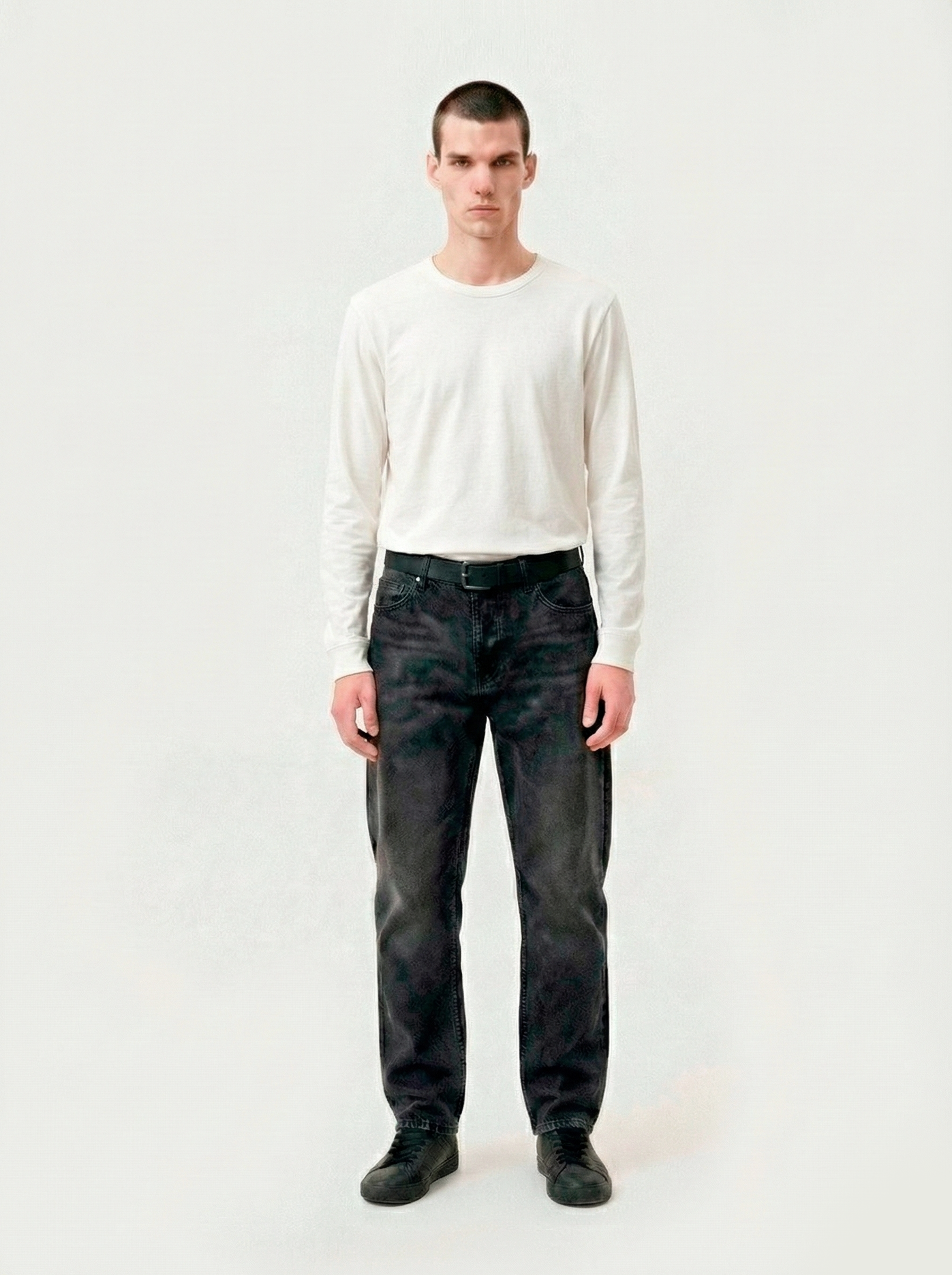 Pigment-Dyed White Long Sleeve