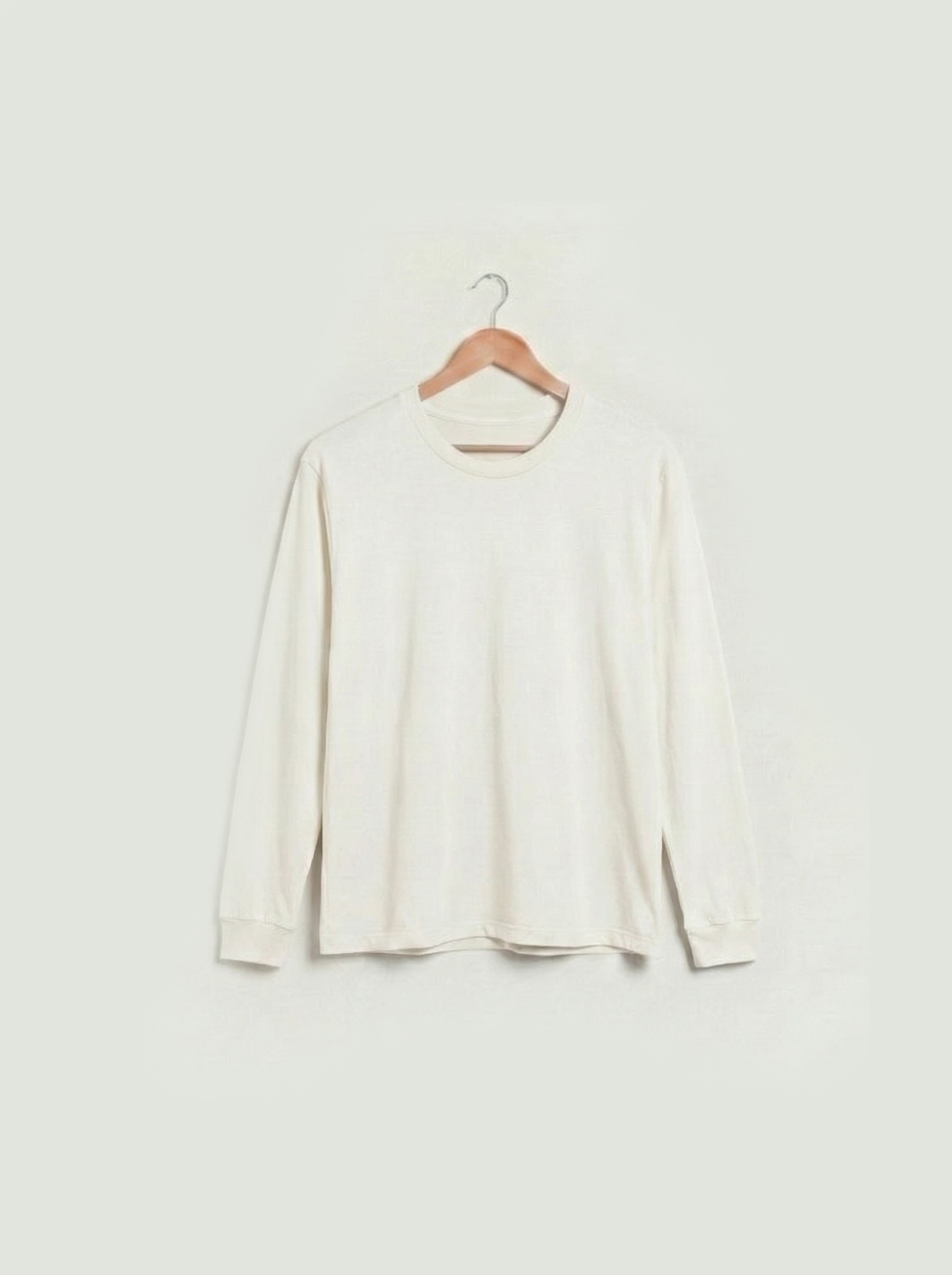 Pigment-Dyed White Long Sleeve