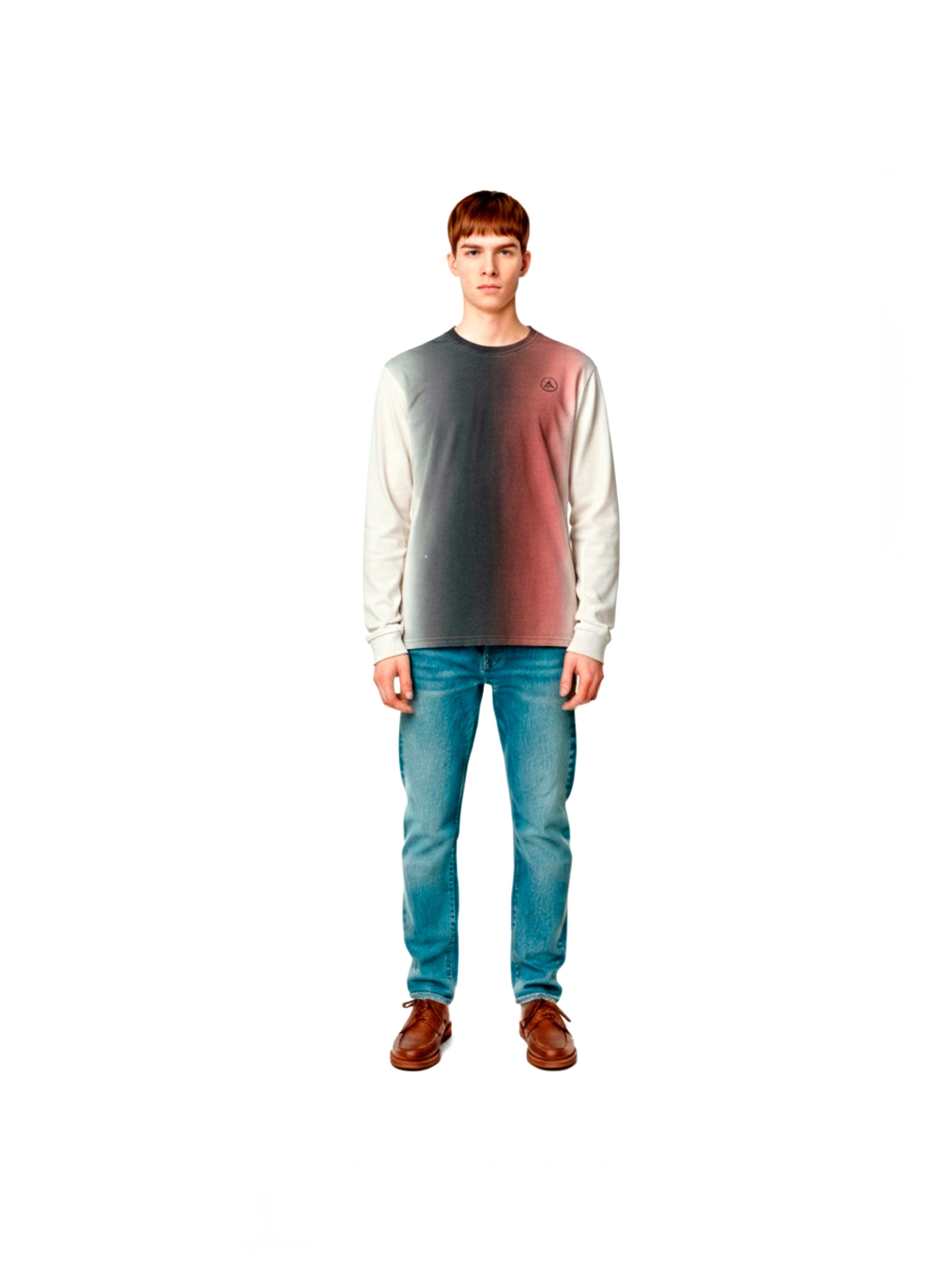 Vertical Gradient Red Long Sleeve