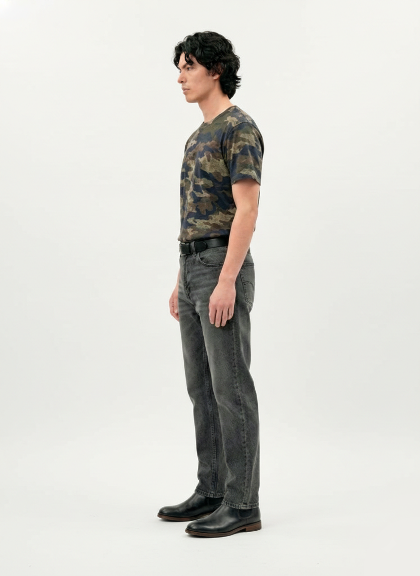 Distressed Camouflage T-Shirt