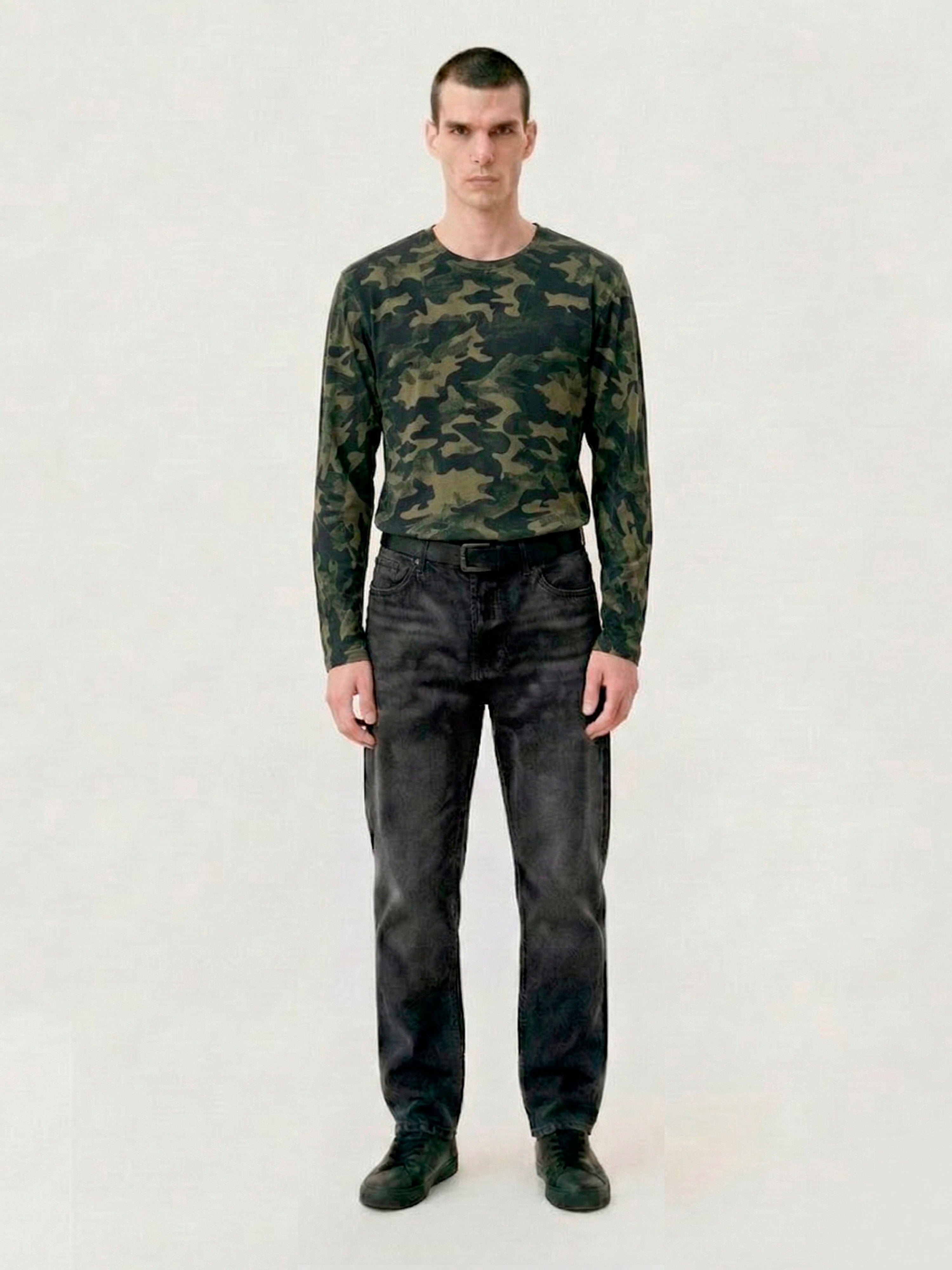 Distressed Camouflage - Long Sleeve