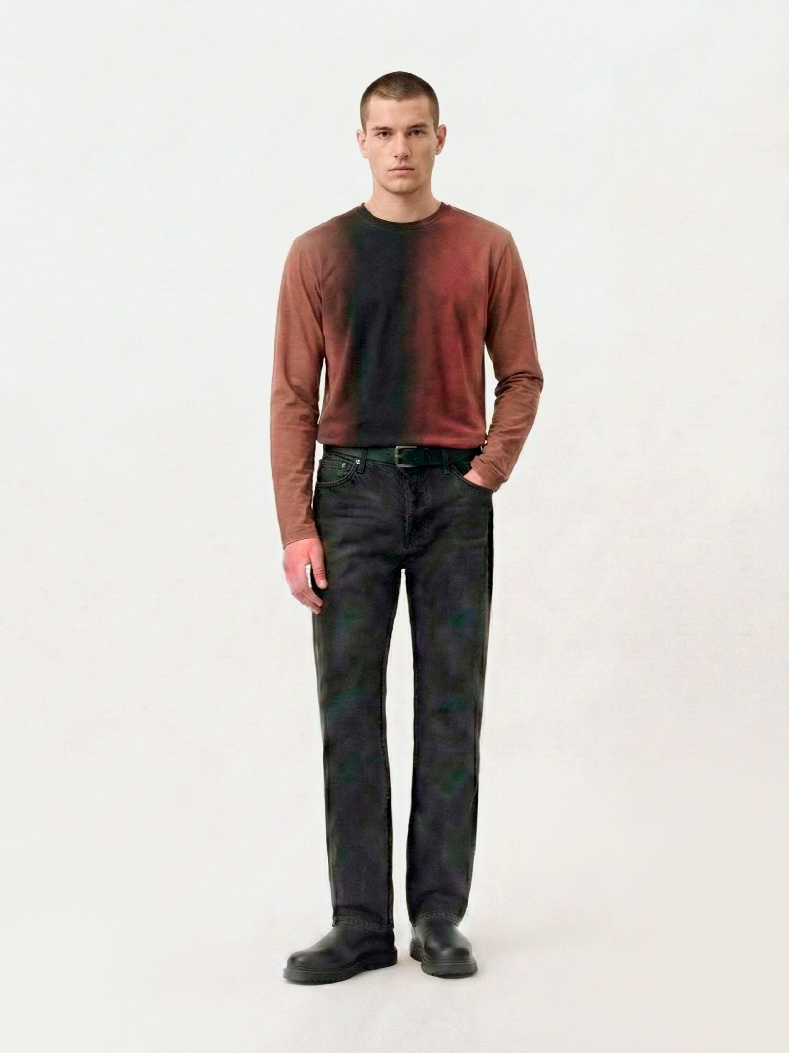 Vertical Gradient Brown Long Sleeve