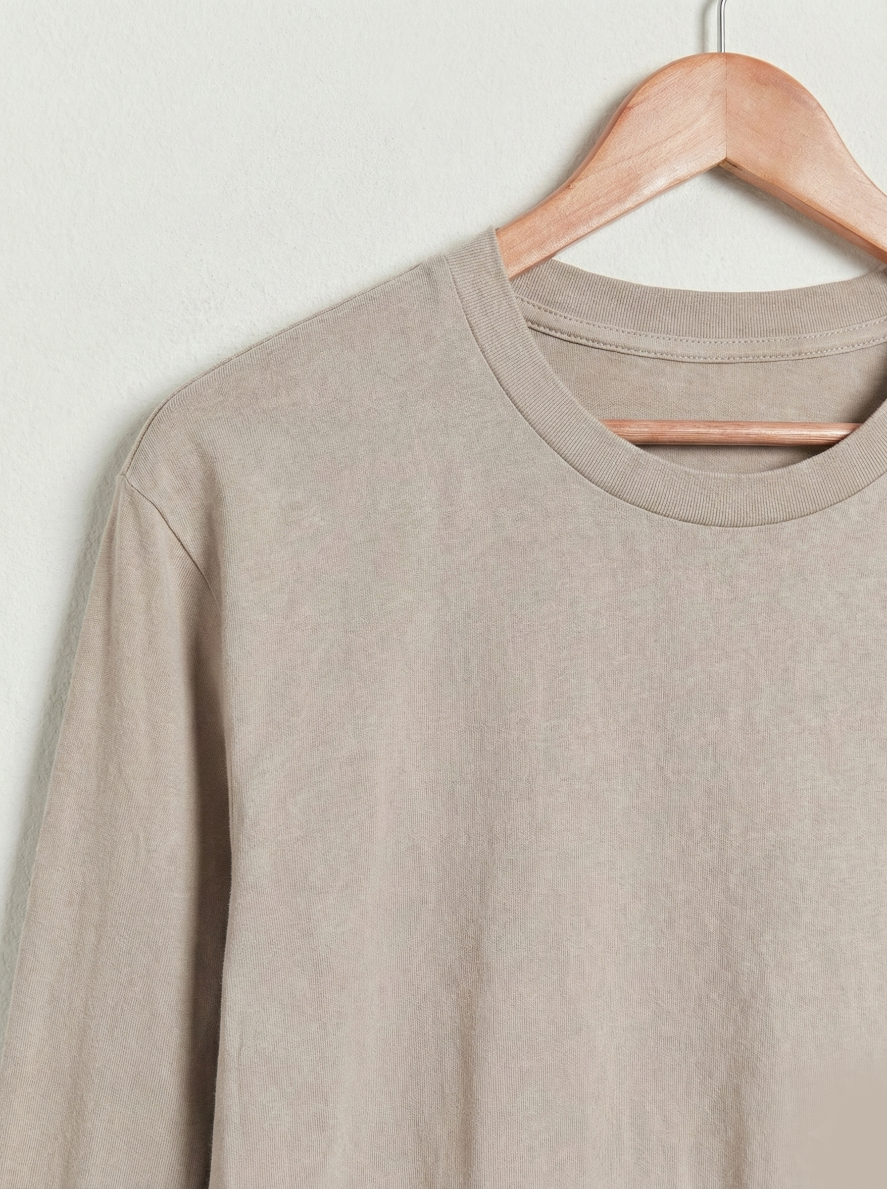 Pigment-Dyed Tan Long Sleeve