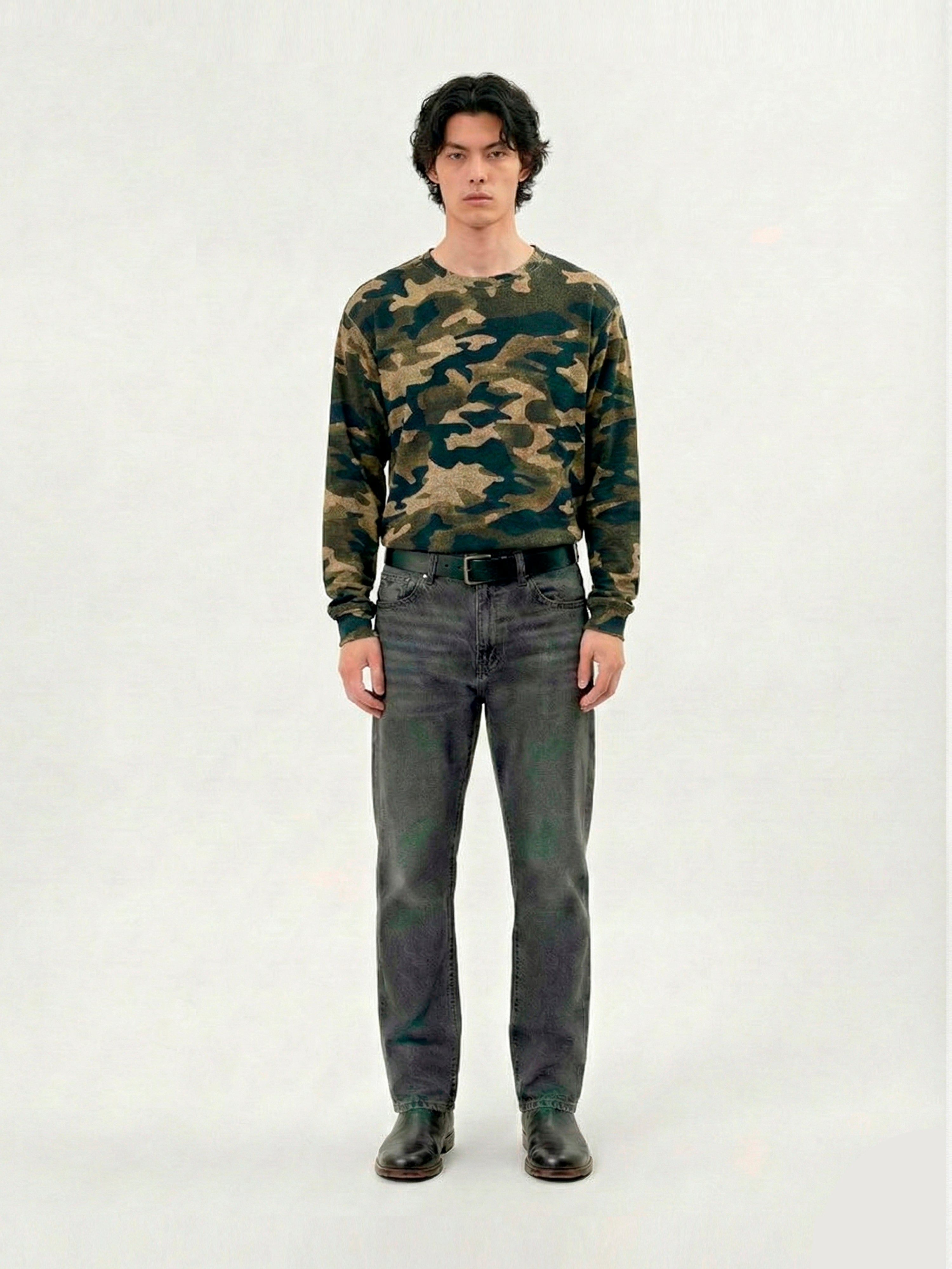 Pigment Layered Camouflage Long Sleeve