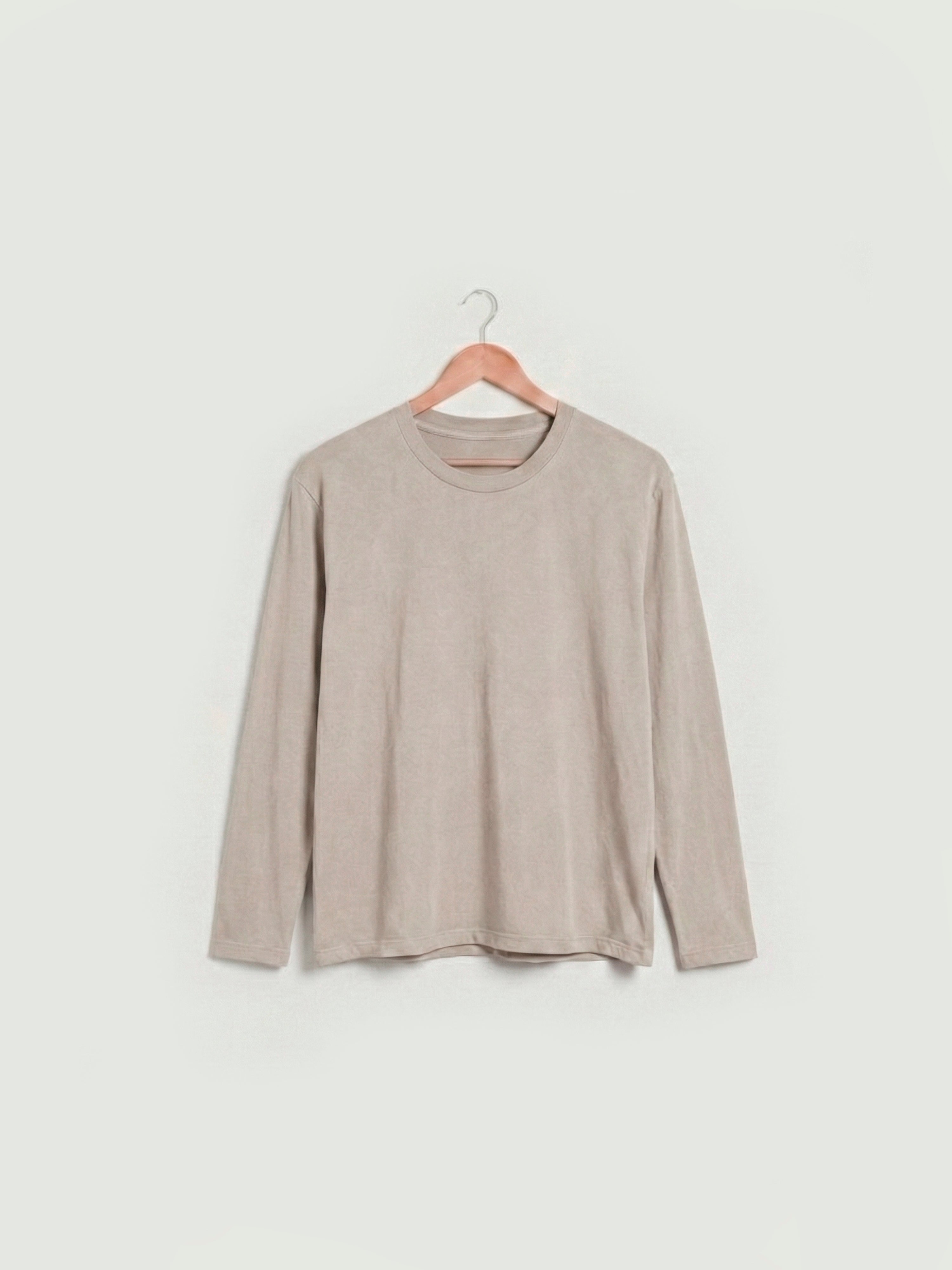 Pigment-Dyed Tan Long Sleeve