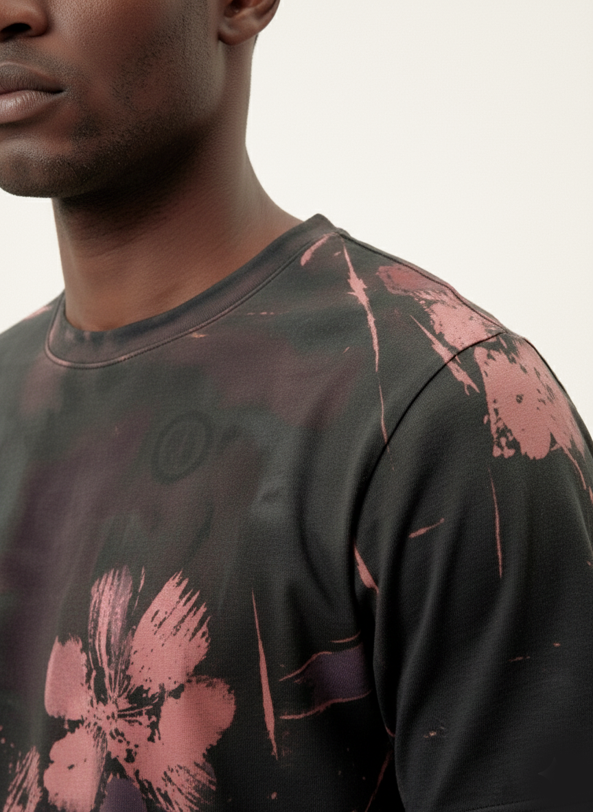 Flower Motif T-Shirt