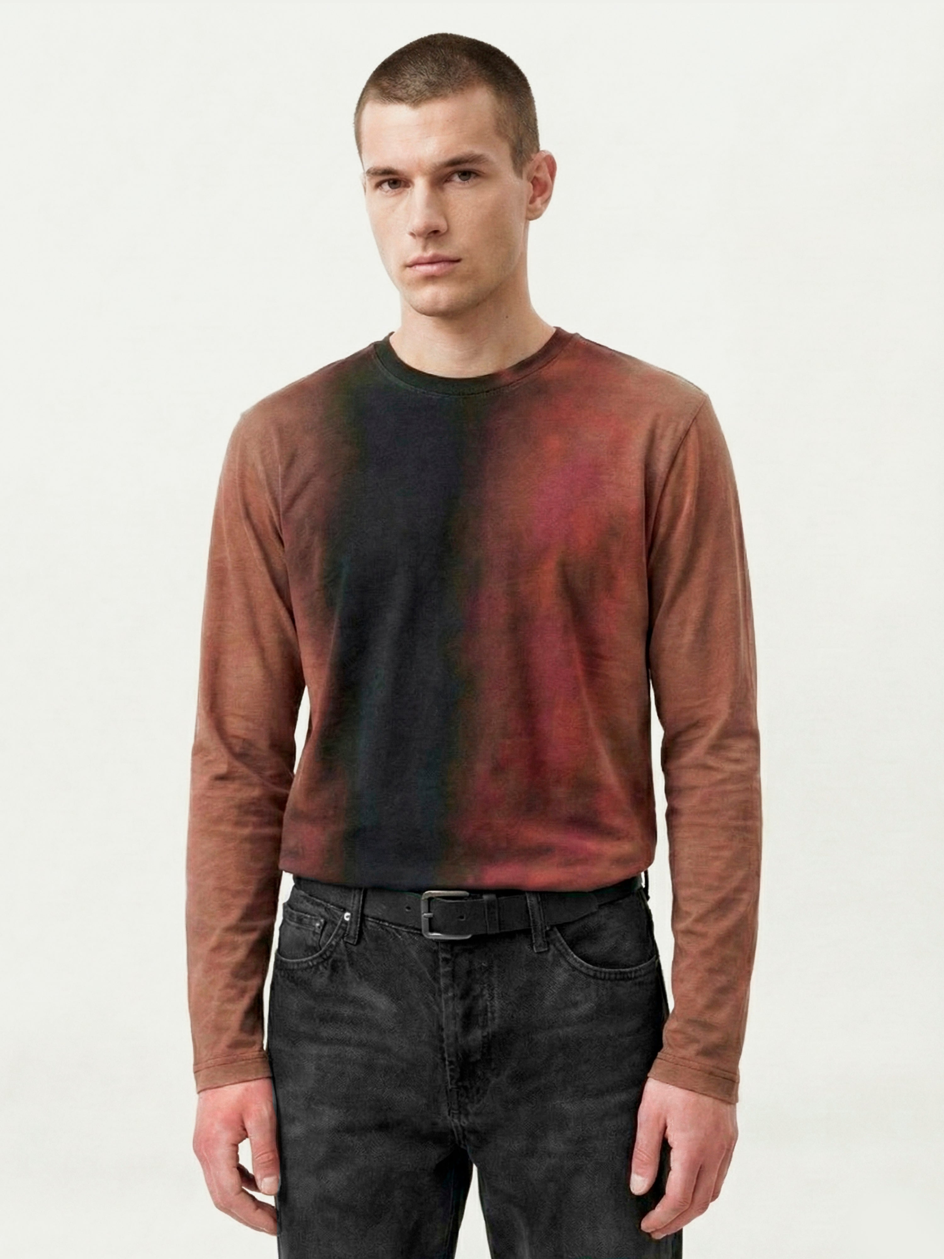 Vertical Gradient Brown Long Sleeve