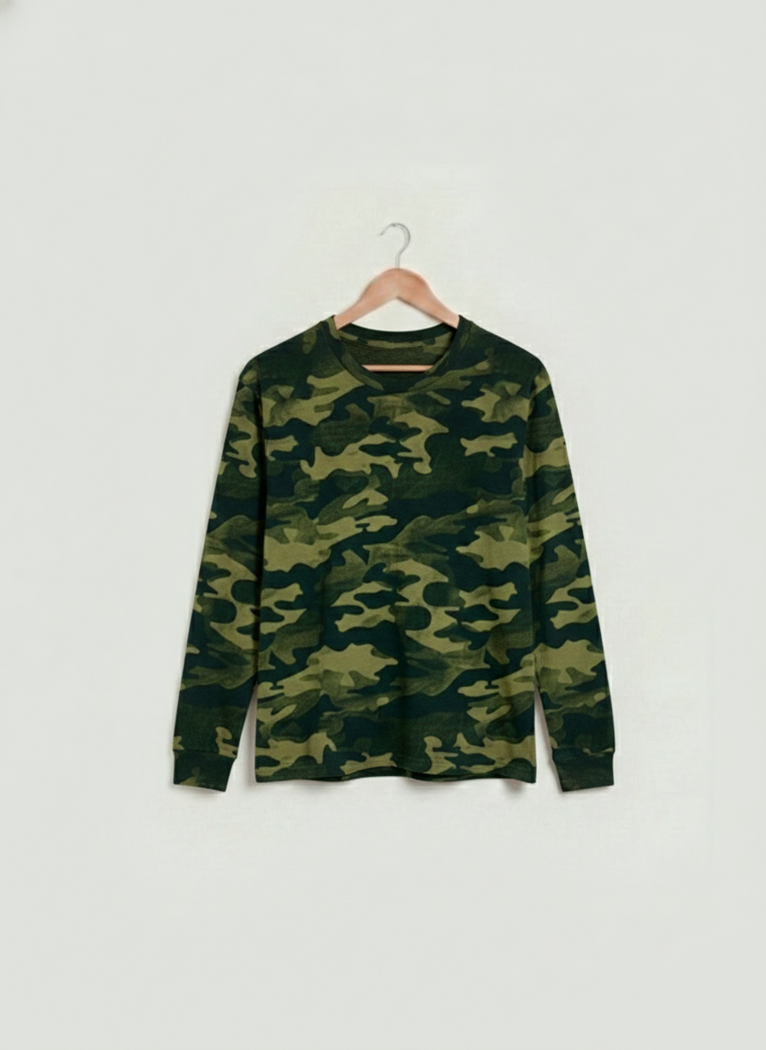 Distressed Camouflage - Long Sleeve