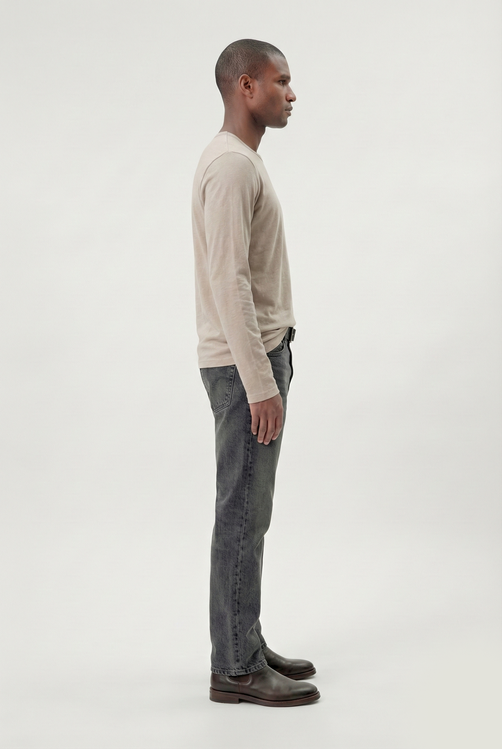 Pigment-Dyed Tan Long Sleeve