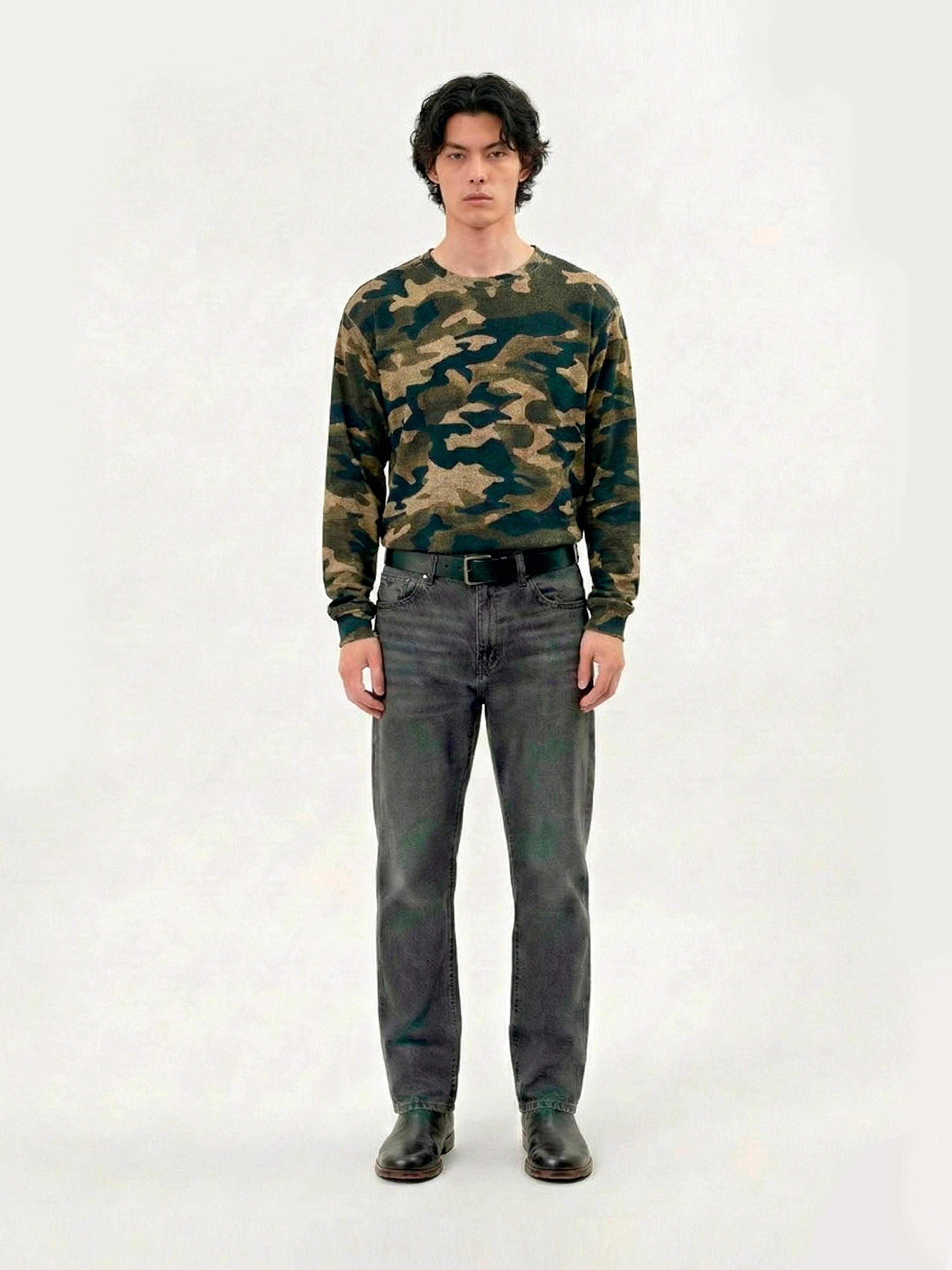 Distressed Camouflage - Long Sleeve