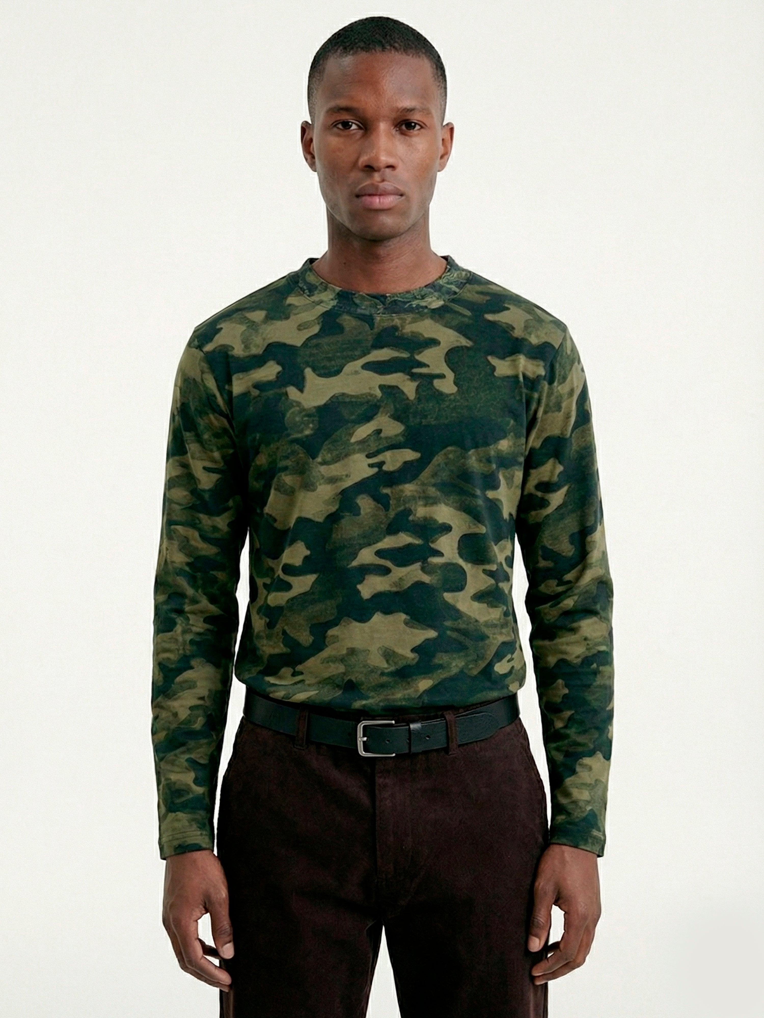 Distressed Camouflage - Long Sleeve